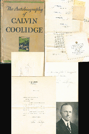 Autobiography of Calvin Coolidge - Book - SOLD